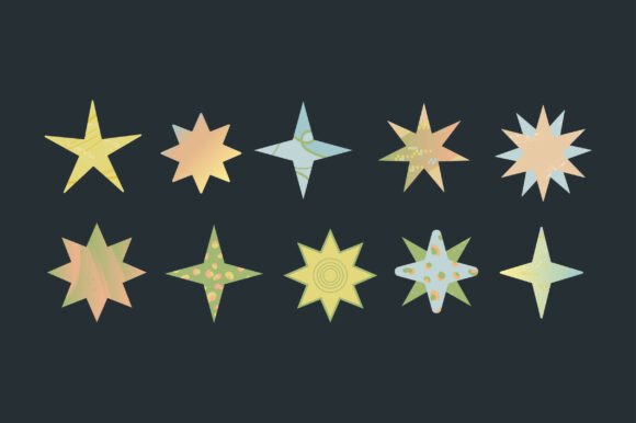 Download Retro Starburst and Sparkle Clipart - Premium Bundle