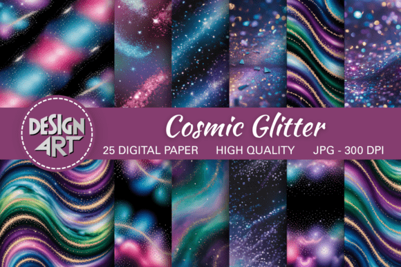 Download Cosmic Glitter Background - Premium Bundle
